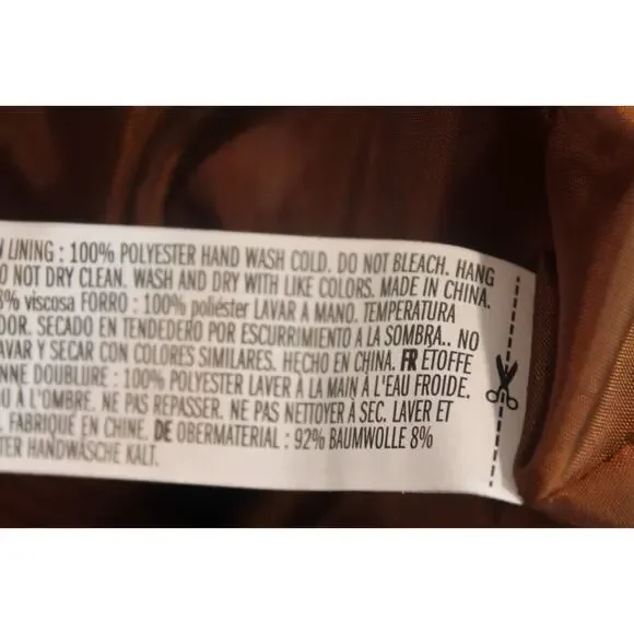 Forever 21 Corduroy Peacoat Womens size S Brown Line Double Breasted Pockets - Picture 9 of 9